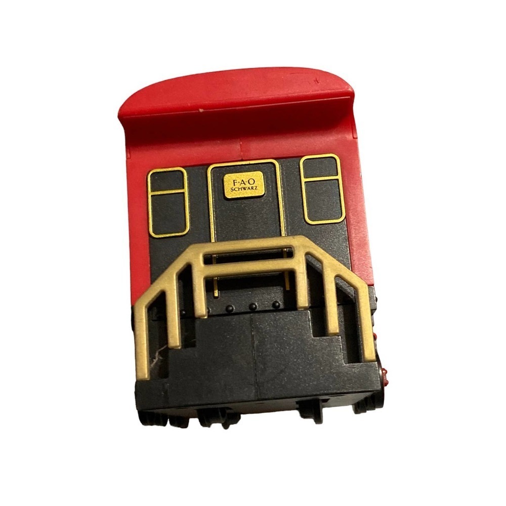 The FAO Schwarz Caboose Train Car Red Black Non Motorized
